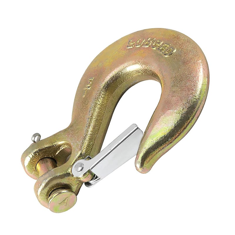 FUNSUEI 2 Pack 1/2 Inch Clevis Slip Hook with Safety Latch, Grade 70 Forged Steel, Heavy Duty Clevis Slip Hook for Trailer Hauler Hitches Wrecker Truck, 18,000 Lbs Capacity - Image 5